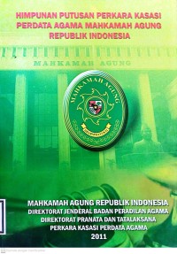 Image of HIMPUNAN PUTUSAN PERKARA KASASI PERDATA AGAMA MAHKAMAH AGUNG RI